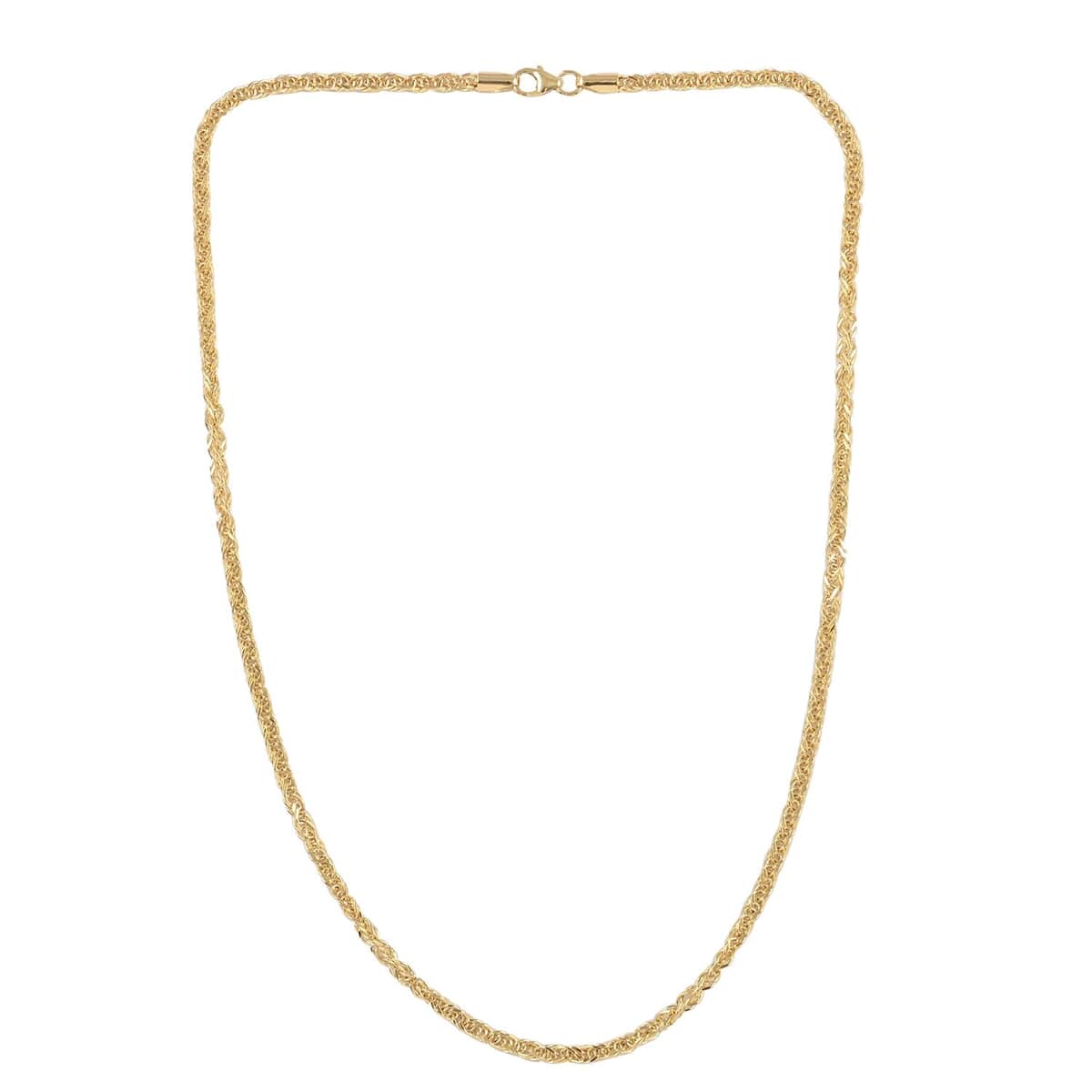 Maestro Gold Collection Italian 10K Yellow Gold 2.5mm Square Spiga Necklace 18 Inches 4.90 Grams image number 5