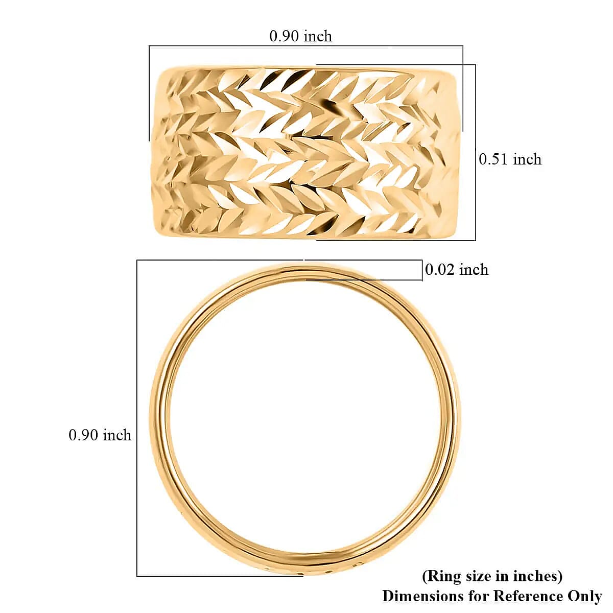 Maestro Gold Collection Italian 10K Yellow Gold Band Ring, Gold Diamond-Cut Ring, Gold Gifts, Gold Wedding Bands, Gold Jewelry  1.35 Grams image number 6