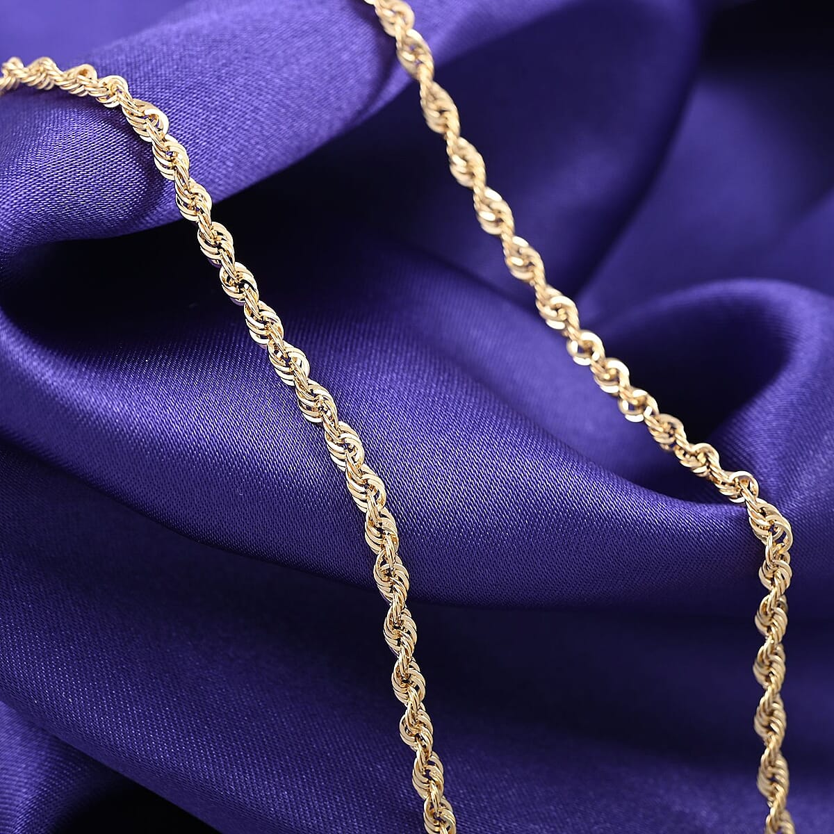 Maestro Gold Collection Italian 10K Yellow Gold 2.8mm Mirror Rope Necklace 18 Inches 2.20 Grams image number 1