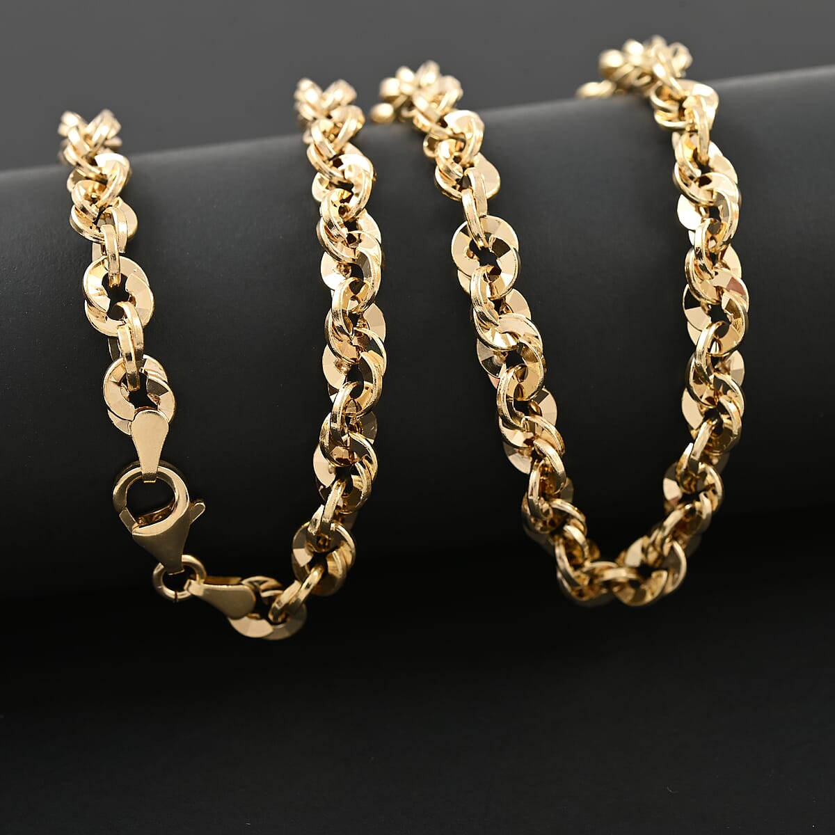 Maestro Gold Collection Italian 10K Yellow Gold 5.2mm Grande Torchon Necklace 18 Inches 8.50 Grams image number 1