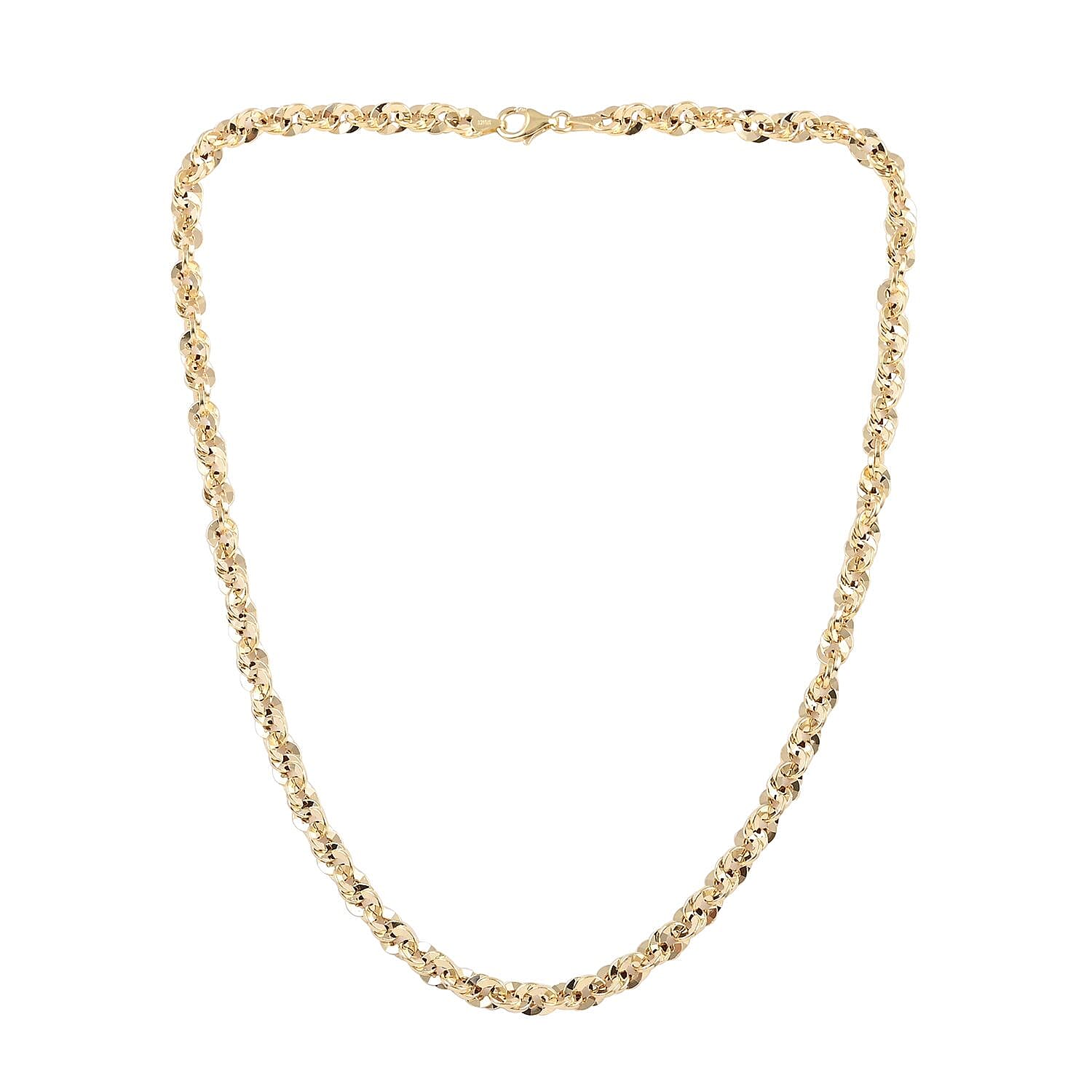 Maestro Gold Collection Italian 10K Yellow Gold 5.2mm Grande Torchon Necklace 18 Inches 8.50 Grams