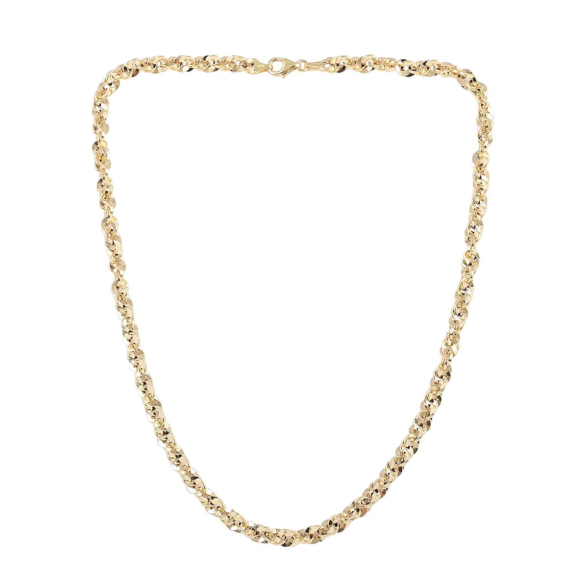 Maestro Gold Collection Italian 10K Yellow Gold 5.2mm Grande Torchon Necklace 18 Inches 8.50 Grams image number 5