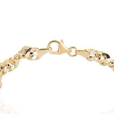 Maestro Gold Collection Splendente Italian 10K Yellow Gold 5.2 mm Grande Torchon Bracelet (7.50 In) 3.50 Grams