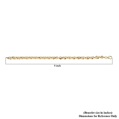 Maestro Gold Collection Splendente Italian 10K Yellow Gold 5.2 mm Grande Torchon Bracelet (7.50 In) 3.50 Grams