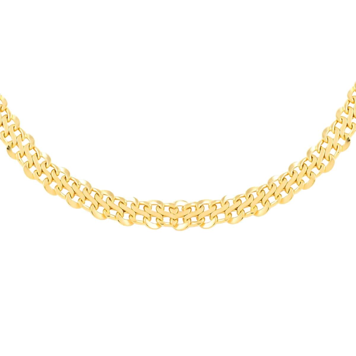 Maestro Gold Collection Italian 10K Yellow Gold 6.1mm Diamond-Cut Royal Infinity Necklace 18-20 Inches 8.0 Grams image number 0