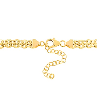 Maestro Gold Collection Italian 10K Yellow Gold 6.1mm Diamond-Cut Royal Infinity Necklace 18-20 Inches 8.0 Grams