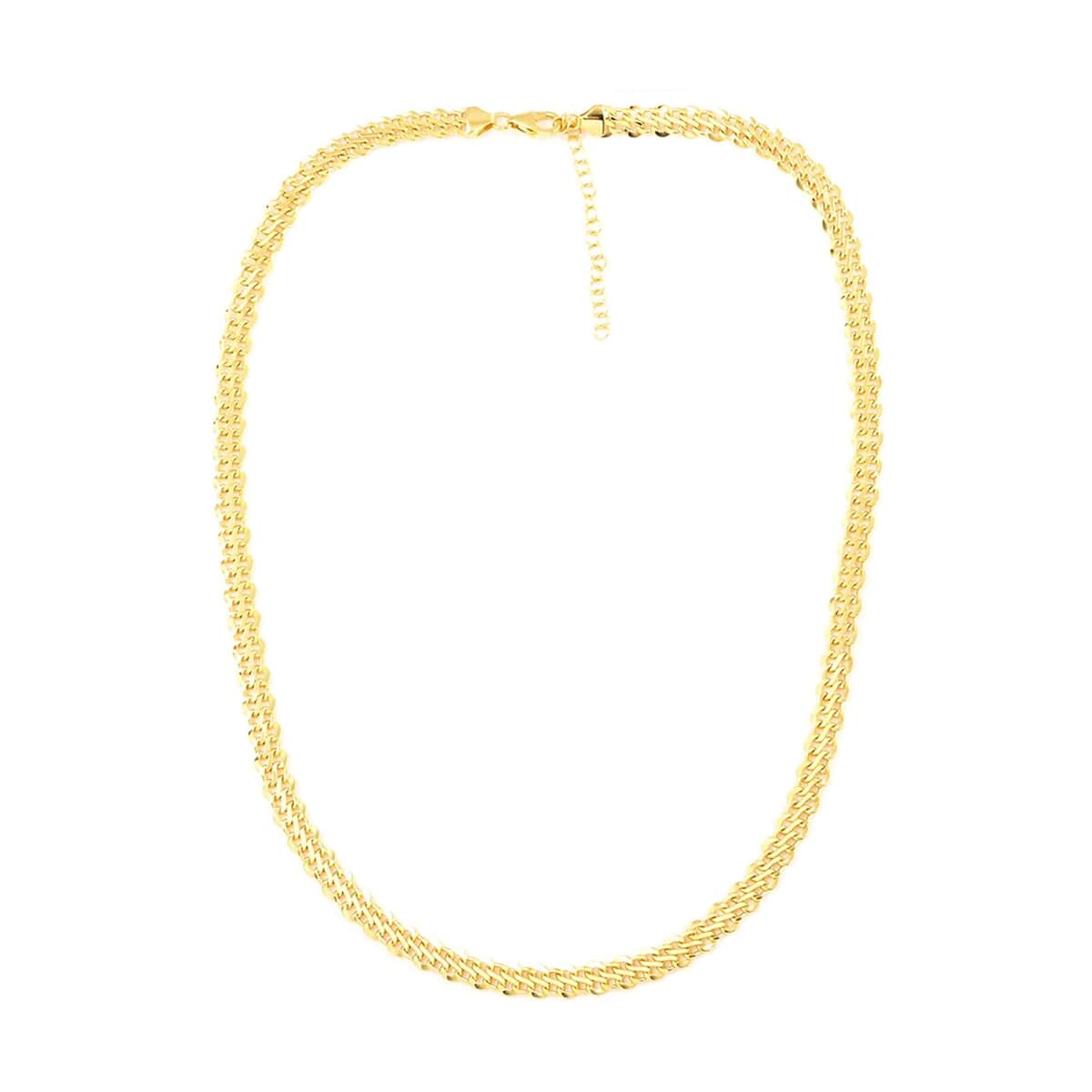 Maestro Gold Collection Italian 10K Yellow Gold 6.1mm Diamond-Cut Royal Infinity Necklace 18-20 Inches 8.0 Grams image number 2