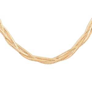 Maestro Gold Collection Italian 10K Yellow Gold 6mm Braided Mesh Necklace 18 Inches 2.75 Grams