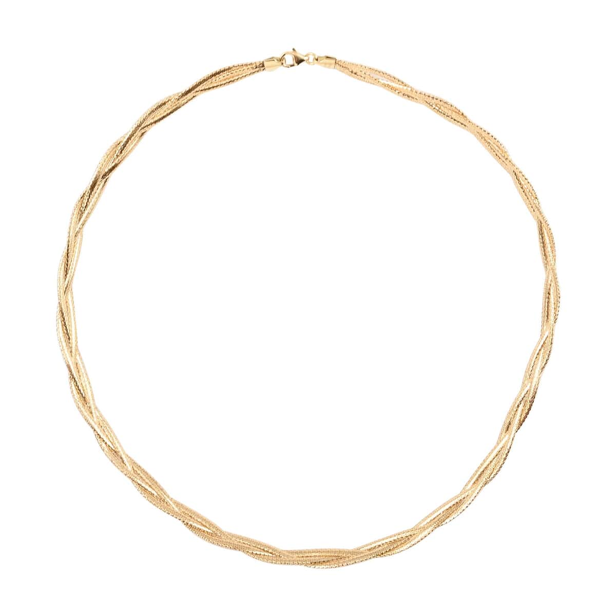 Maestro Gold Collection Italian 10K Yellow Gold 6mm Braided Mesh Necklace 18 Inches 2.75 Grams image number 1