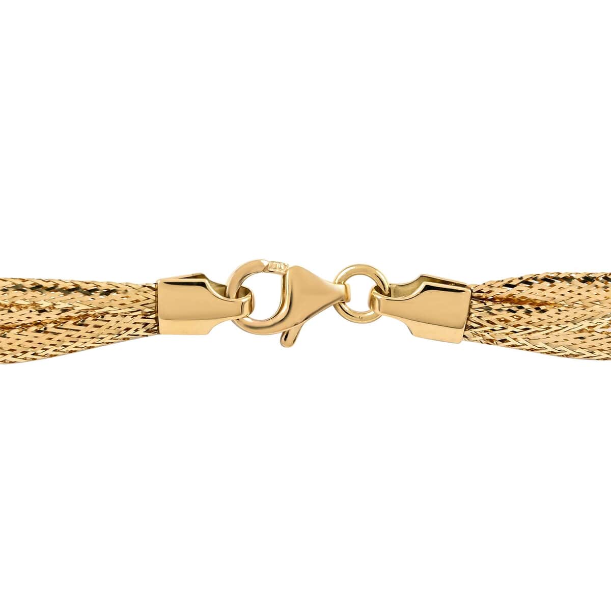 Maestro Gold Collection Italian 10K Yellow Gold 6mm Braided Mesh Necklace 18 Inches 2.75 Grams image number 2