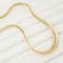Italian 14K Yellow Gold 7.5mm Graduated Herringbone Necklace 18 Inches 6.0 Grams image number 1
