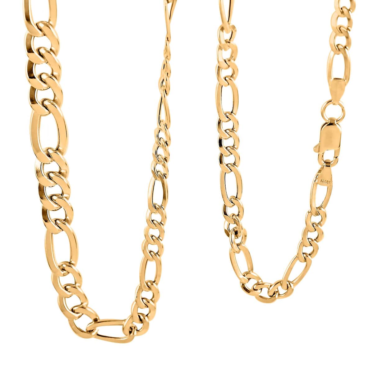 Maestro Gold Collection Italian 10K Yellow Gold 8mm Graduated Figaro Necklace 18 Inches 5.20 Grams image number 0