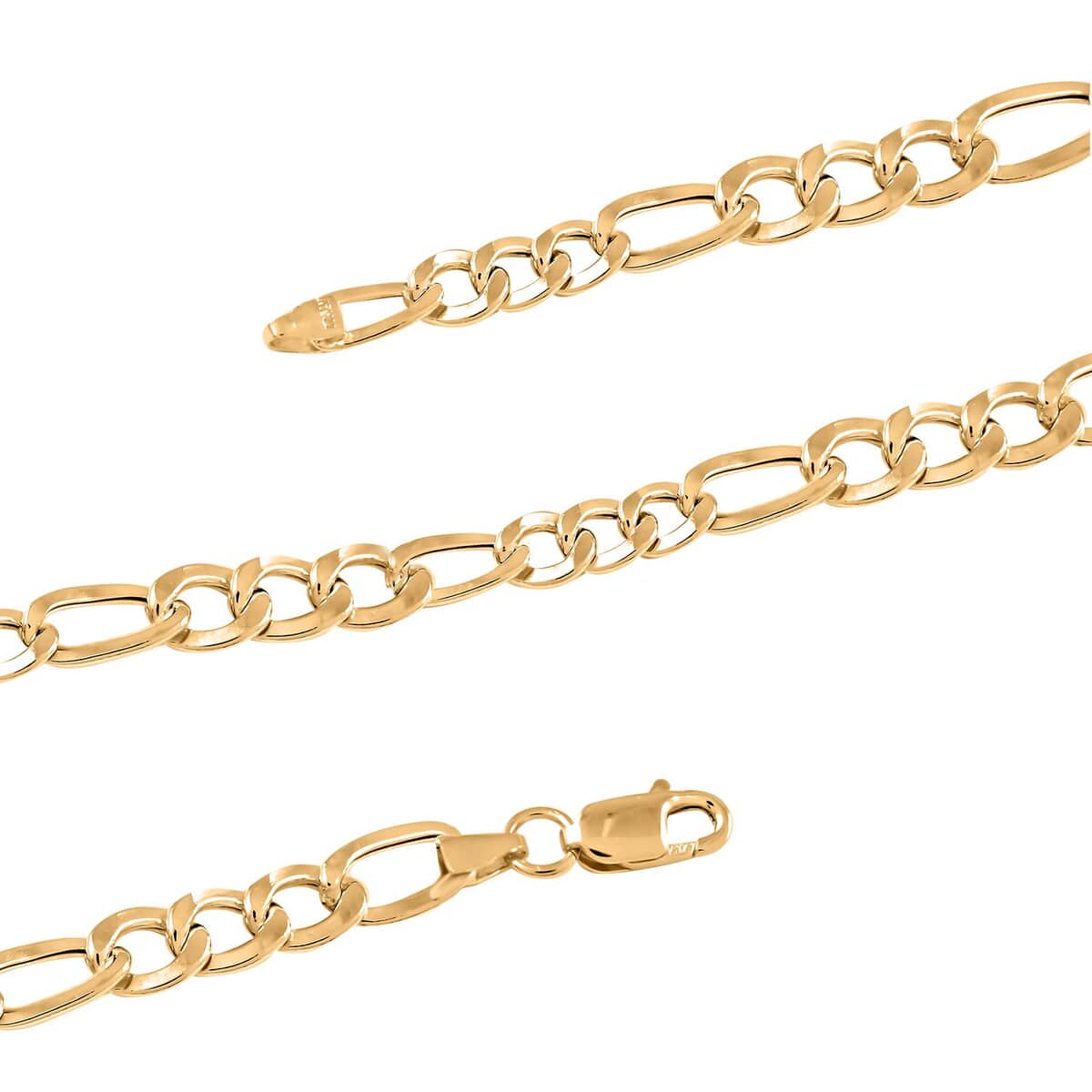 Maestro Gold Collection Italian 10K Yellow Gold 8mm Graduated Figaro Necklace 18 Inches 5.20 Grams image number 2