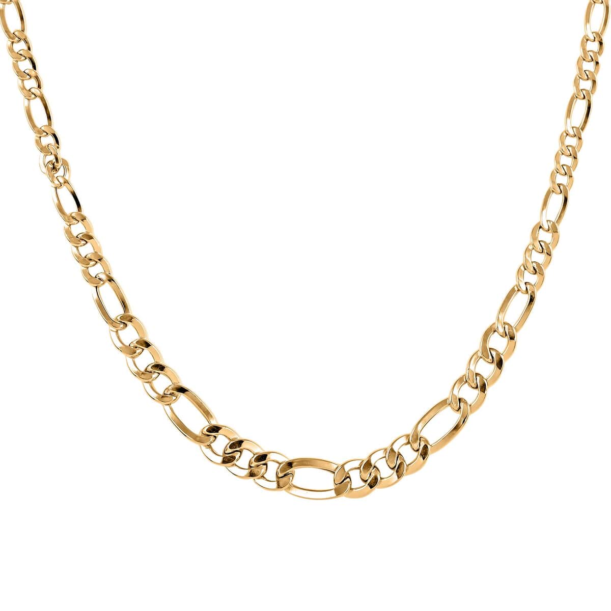 Maestro Gold Collection Italian 10K Yellow Gold 8mm Graduated Figaro Necklace 18 Inches 5.20 Grams image number 3