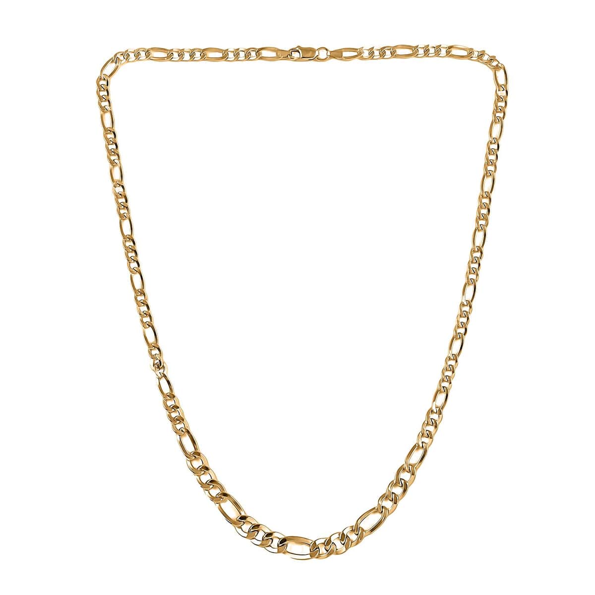 Maestro Gold Collection Italian 10K Yellow Gold 8mm Graduated Figaro Necklace 18 Inches 5.20 Grams image number 5