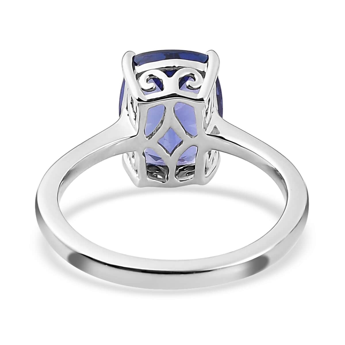 Rhapsody 950 Platinum AAAA Tanzanite Solitaire Ring (Size 5.5) 5.60 Grams 4.75 ctw image number 4