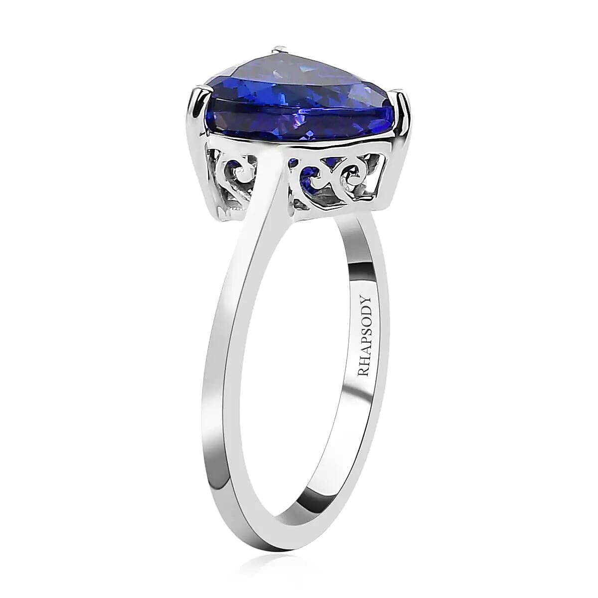 Rhapsody 950 Platinum AAAA Tanzanite Solitaire Ring (Size 8.0) 5.60 Grams 4.75 ctw image number 3