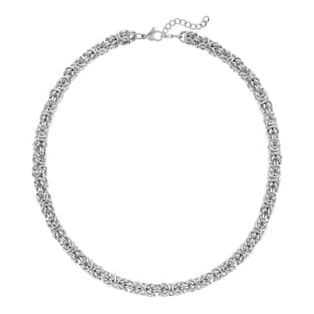Fashionable Byzantine Link Chain Necklace (20-22 Inches) in Stainless Steel (92.20 g) , Tarnish-Free, Waterproof, Sweat Proof Jewelry image number 0