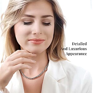 Ankur's Treasure Chest Fashionable Byzantine Link Chain Necklace in Stainless Steel 20 Inches 92.20 Grams