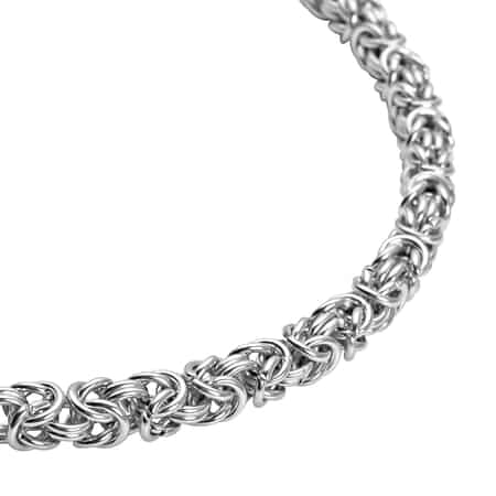 Fashionable Byzantine Link Chain Necklace (20-22 Inches) in Stainless Steel (92.20 g) , Tarnish-Free, Waterproof, Sweat Proof Jewelry image number 2