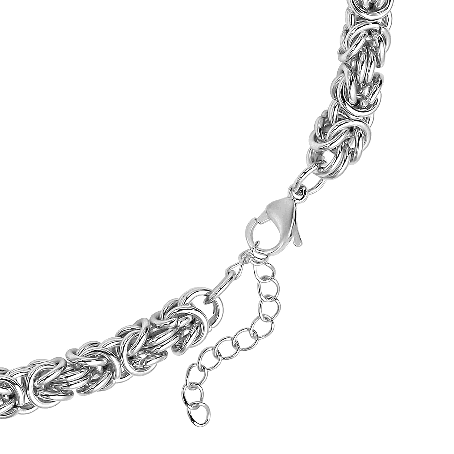 Ankur's Treasure Chest Fashionable Byzantine Link Chain Necklace in Stainless Steel 20 Inches 92.20 Grams