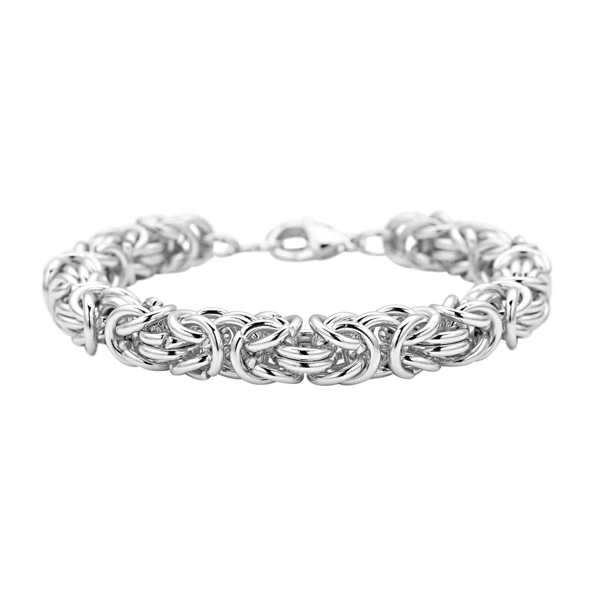 Fashionable Byzantine Link Chain Bracelet in Stainless Steel (7.50-9.00In) 32 Grams image number 2