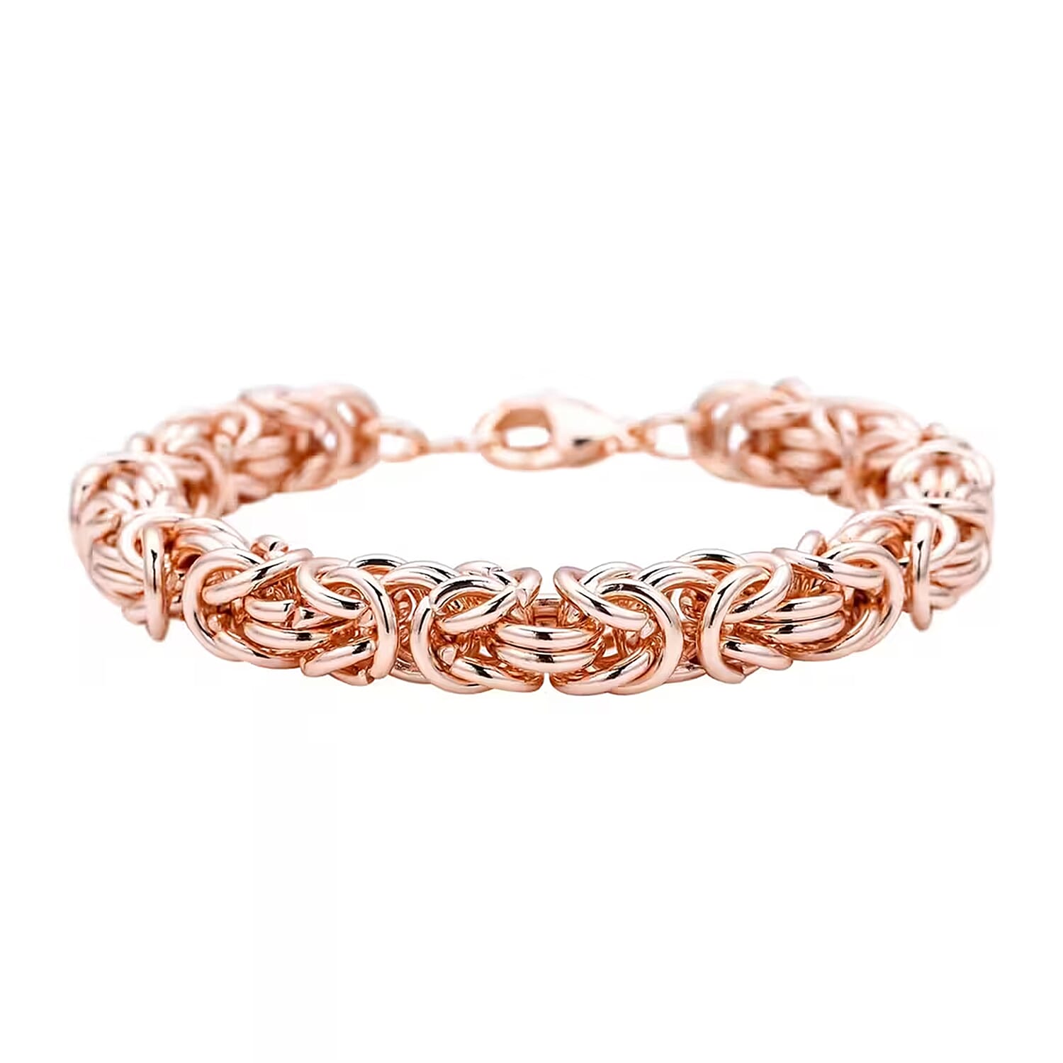 Fashionable Byzantine Link Chain Bracelet in Stainless Steel (7.50-9.00In) (32 g)