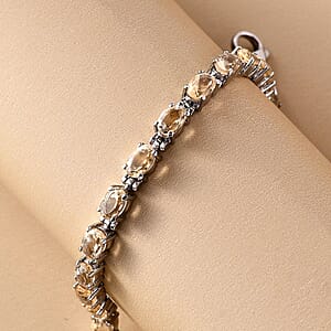Brazilian Citrine 9.50 ctw Bracelet in Stainless Steel (7.50 In)