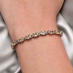 Brazilian Citrine 9.50 ctw Bracelet in Stainless Steel (7.50 In)