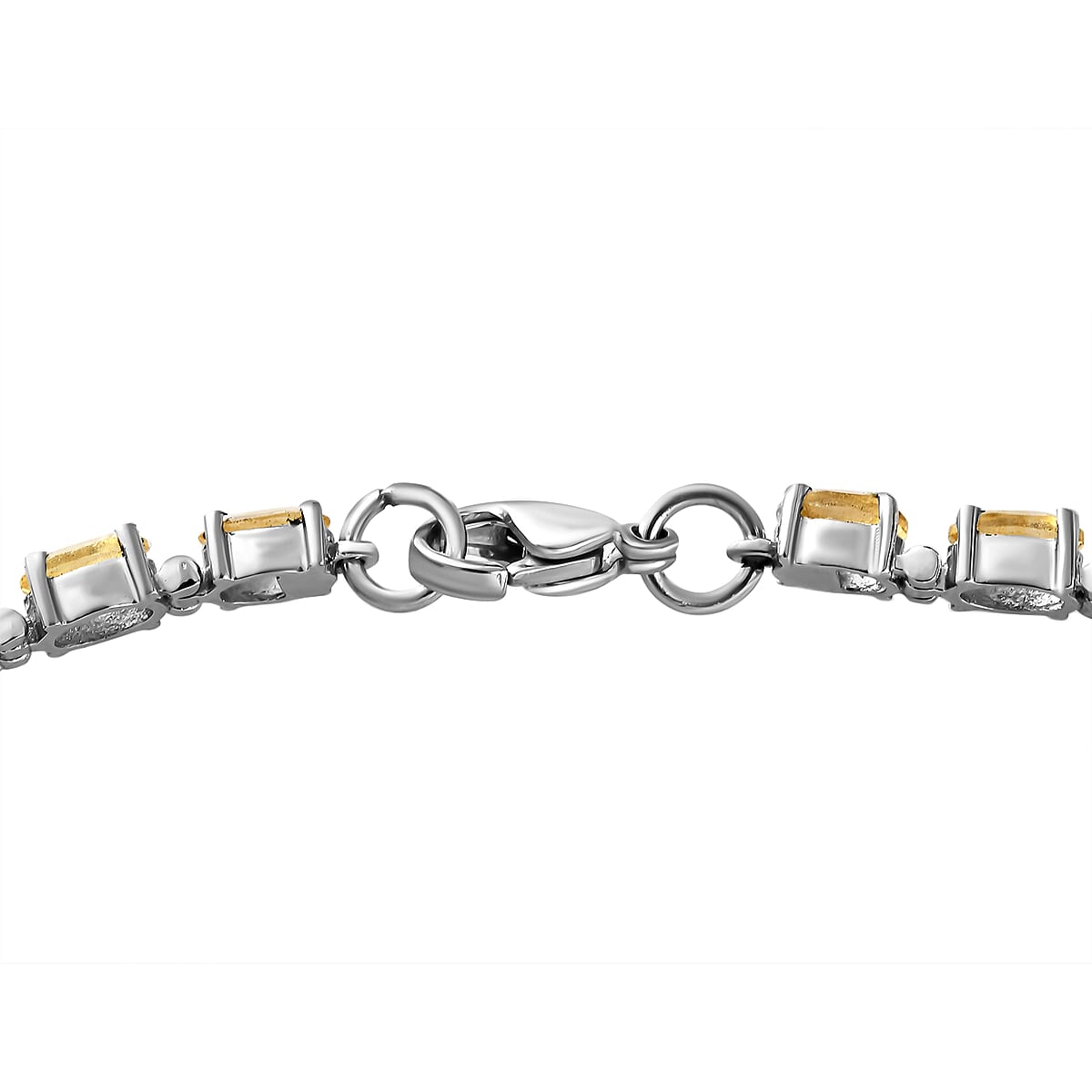 Brazilian Citrine 9.60 ctw Bracelet in Stainless Steel (8.00 In) image number 1
