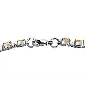 Brazilian Citrine 9.60 ctw Bracelet in Stainless Steel (8.00 In)