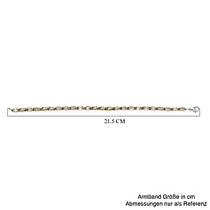 Brazilian Citrine 9.60 ctw Bracelet in Stainless Steel (8.00 In)