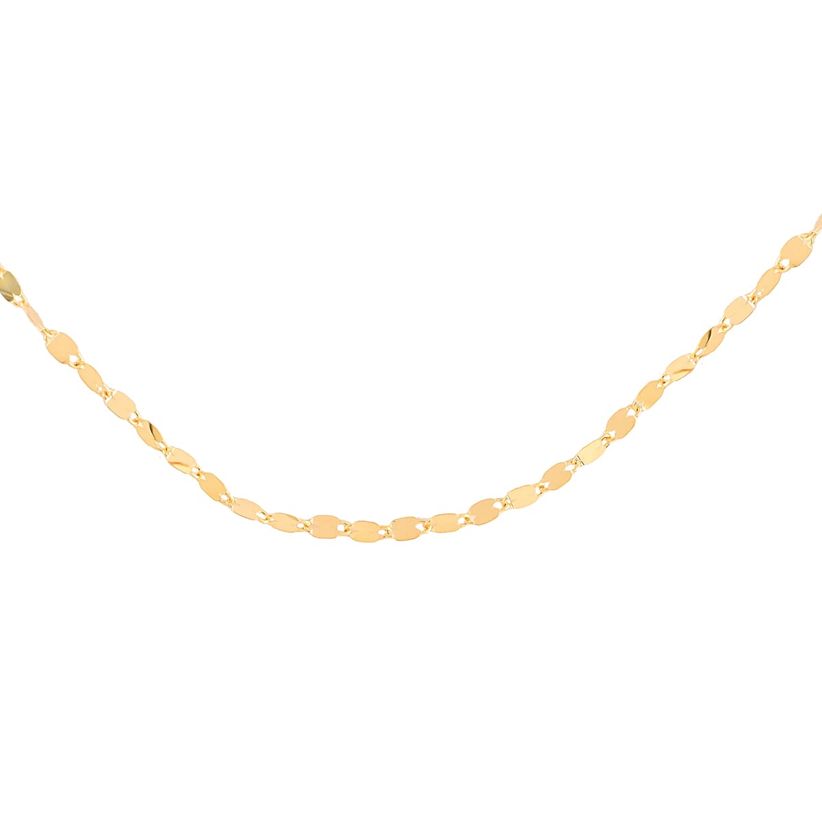Maestro Gold Collection Italian 10K Yellow Gold 1.2 mm Initial E Necklace 18 Inches 1.0 Grams image number 3