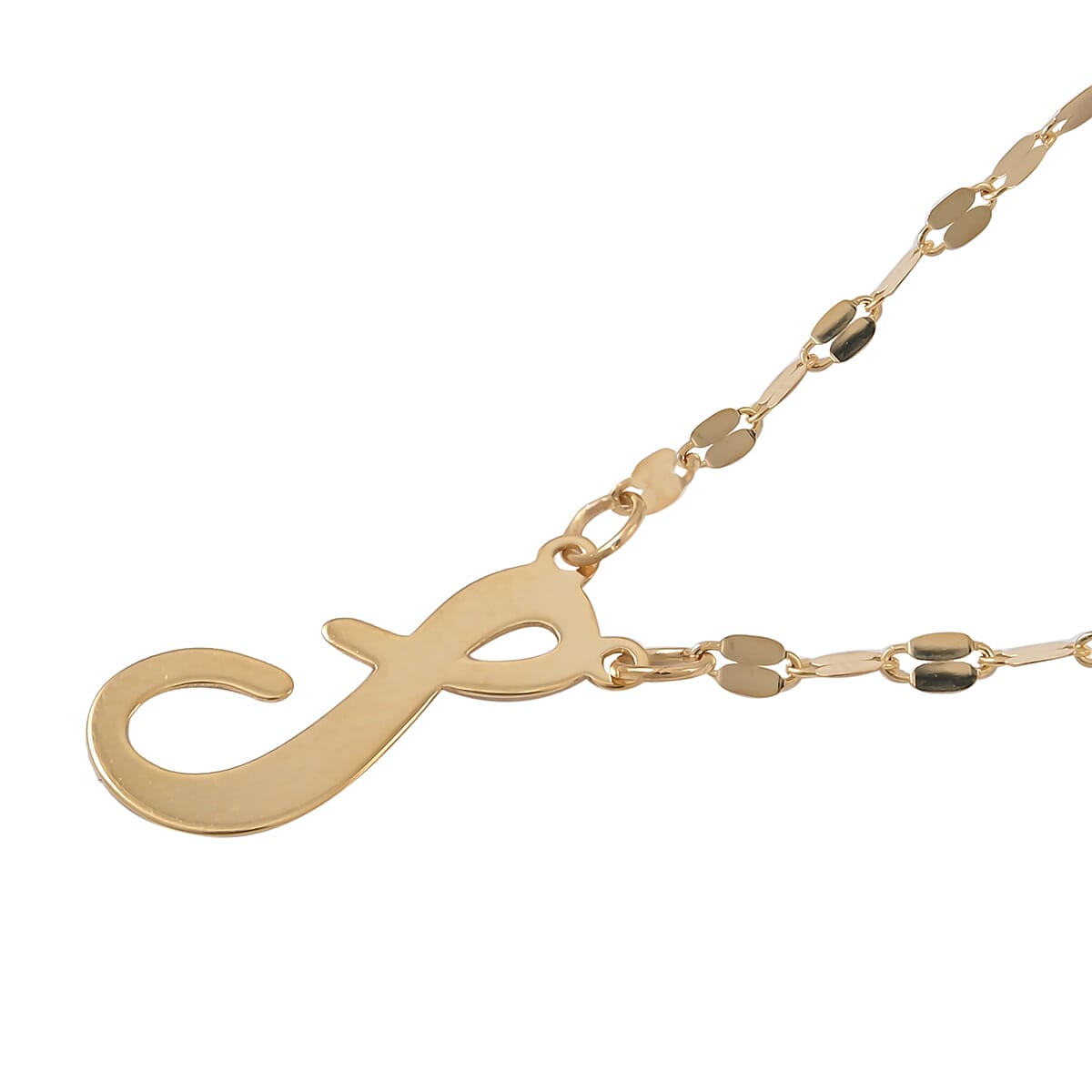 Maestro Gold Collection Italian 10K Yellow Gold 1.2 mm Initial S Necklace 18 Inches 1.0 Grams image number 1