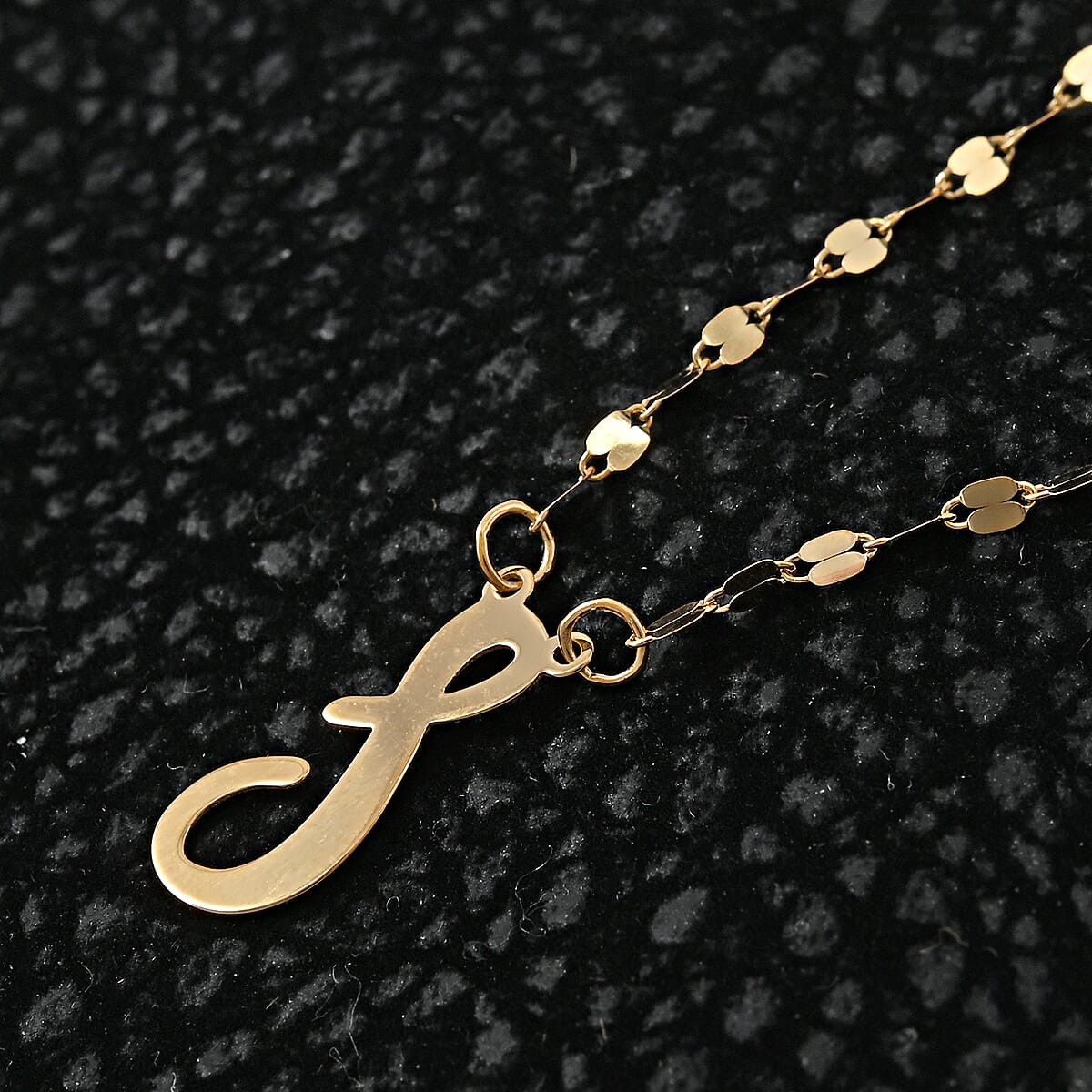 Maestro Gold Collection Italian 10K Yellow Gold 1.2 mm Initial S Necklace 18 Inches 1.0 Grams image number 2