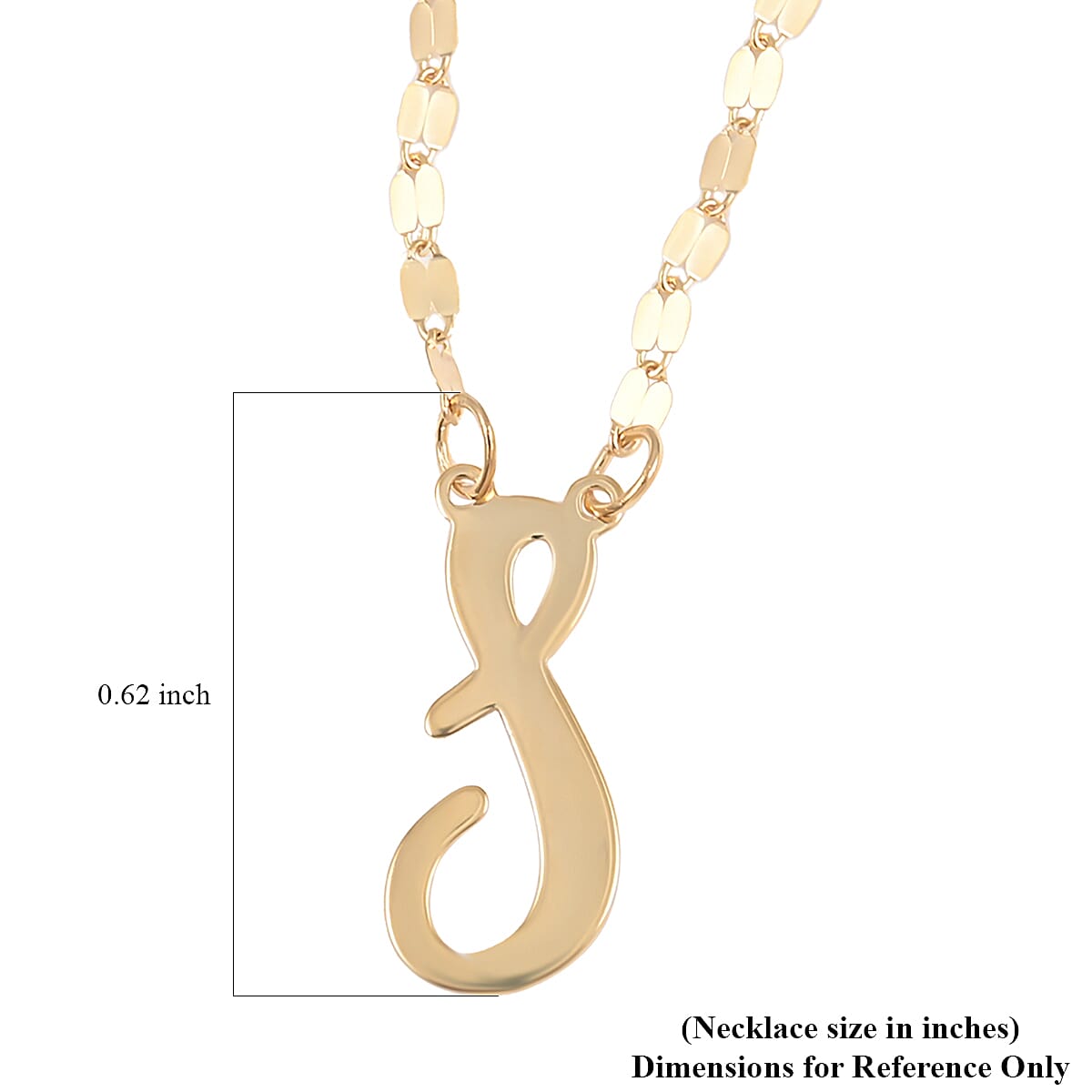 Maestro Gold Collection Italian 10K Yellow Gold 1.2 mm Initial S Necklace 18 Inches 1.0 Grams image number 5