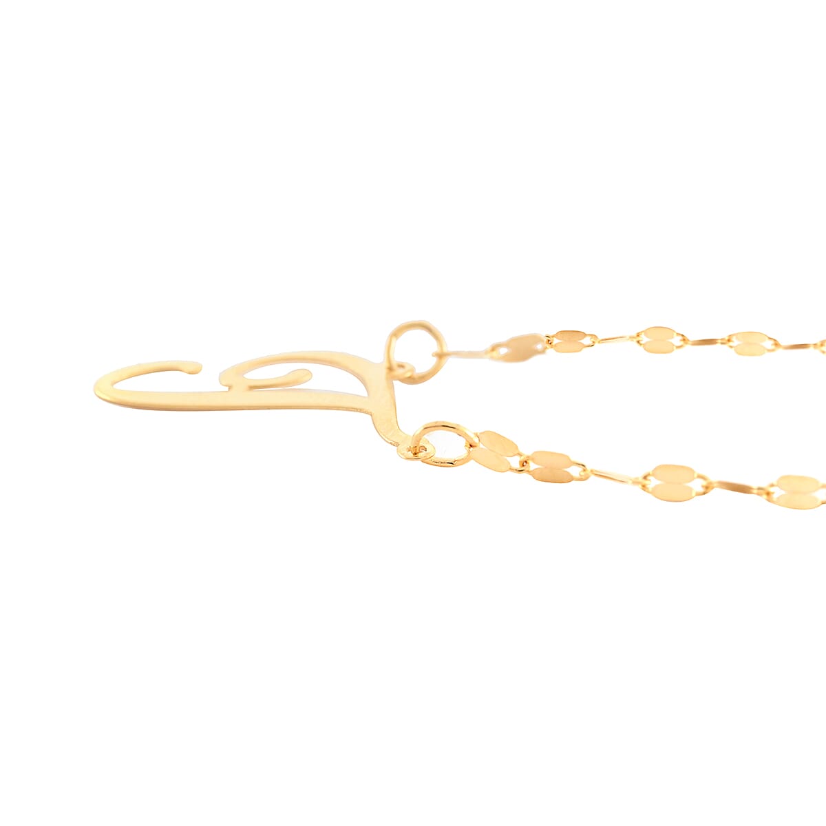 Maestro Gold Collection Italian 10K Yellow Gold 1.2 mm Initial T Necklace 18 Inches 1.0 Grams image number 2