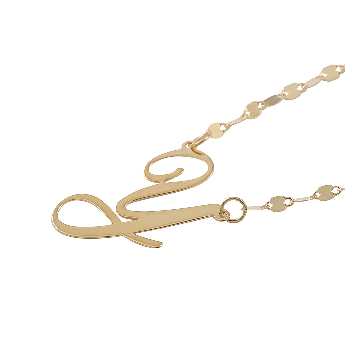 Maestro Gold Collection Italian 10K Yellow Gold 1.2 mm Initial Y Necklace 18 Inches 1.0 Grams image number 2