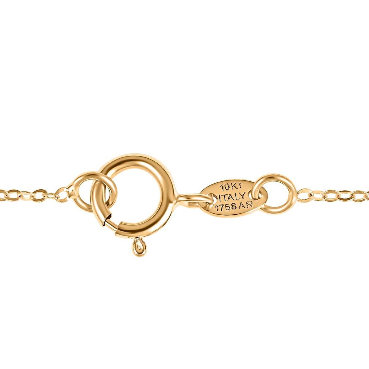 Maestro Gold Collection Italian 10K Yellow Gold 1mm Initial R Necklace 18 Inches image number 4