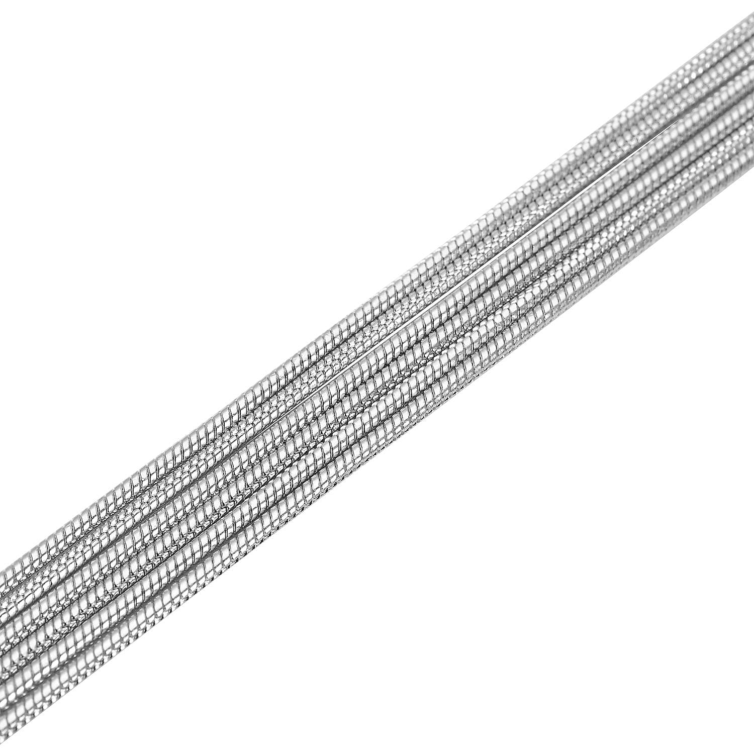 Multi Row Snake Chain Bracelet in Stainless Steel (7.50-9.00In)