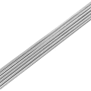 Multi Row Snake Chain Bracelet in Stainless Steel (7.50-9.00In)