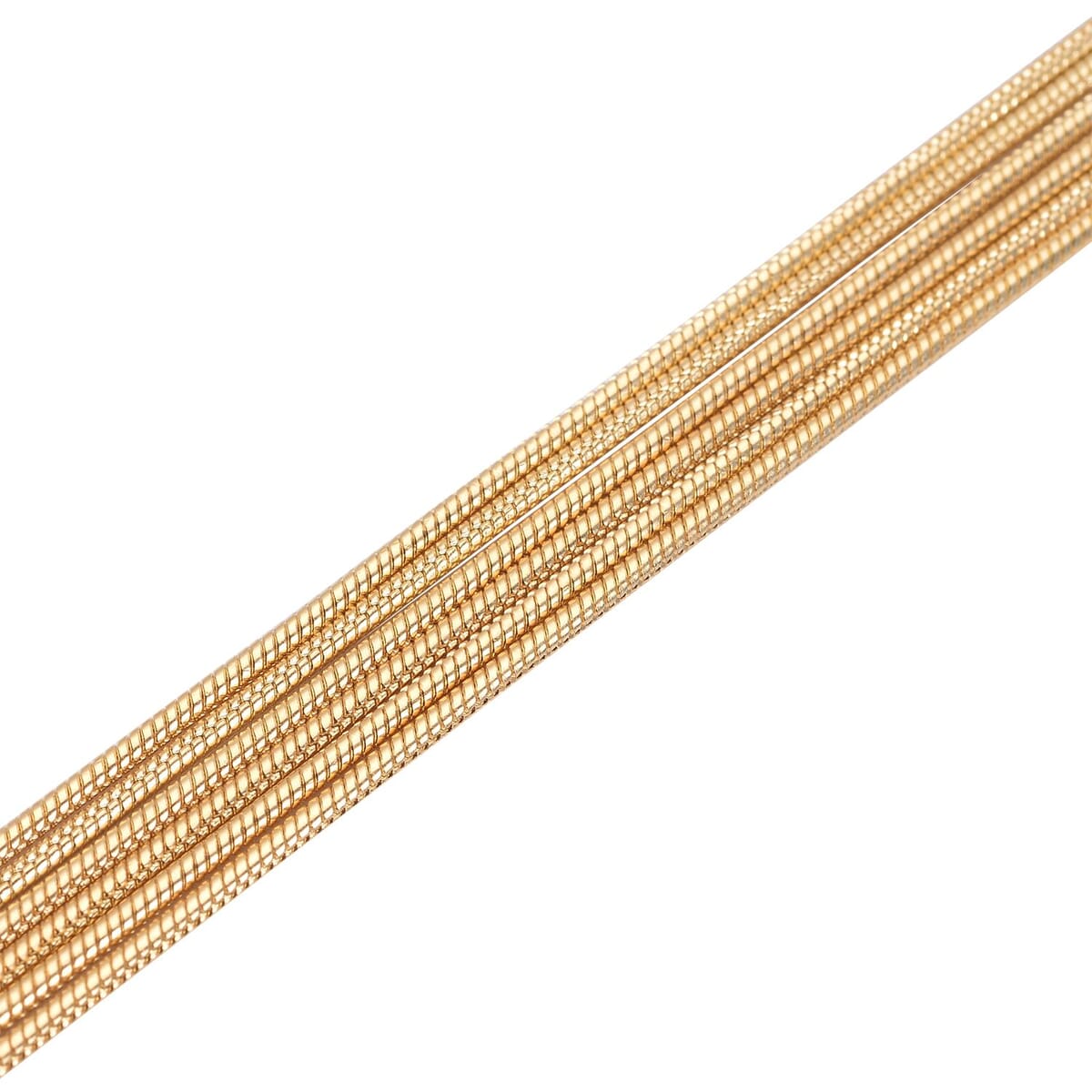 Multi Row Snake Chain Bracelet in ION Plated YG Stainless Steel (7.50-9.00In) image number 3