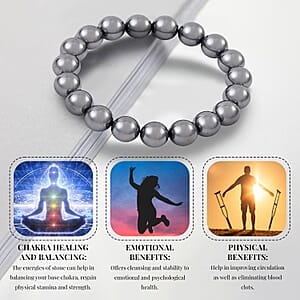 Terahertz 120.00 ctw Beaded Stretch Bracelet