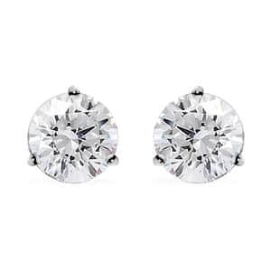 NY Closeout 14K White Gold G-H VS-SI Luxuriant Lab Grown Diamond Solitaire Stud Earrings 1.50 ctw