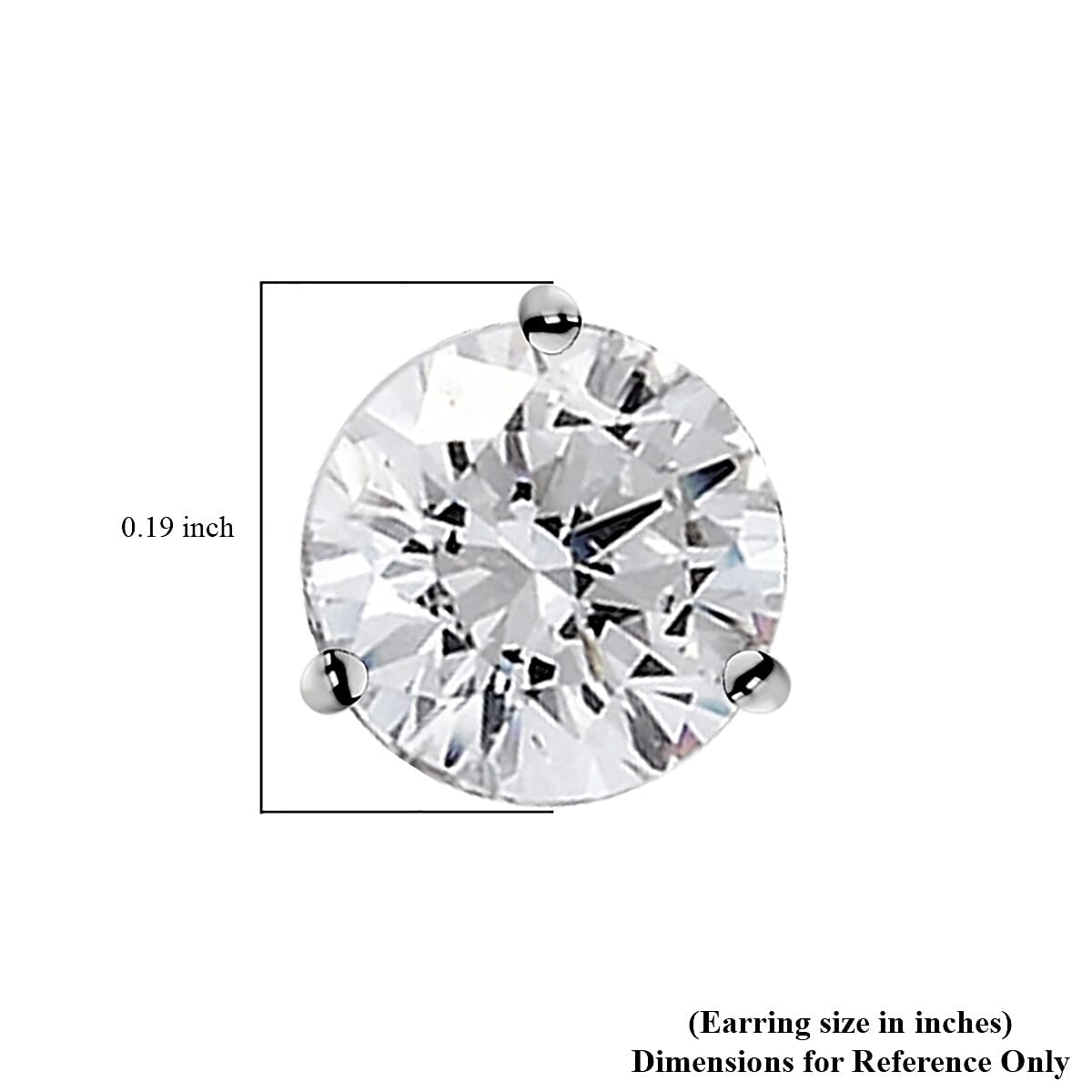 NY Closeout 14K White Gold G-H VS-SI Luxuriant Lab Grown Diamond Solitaire Stud Earrings 1.50 ctw