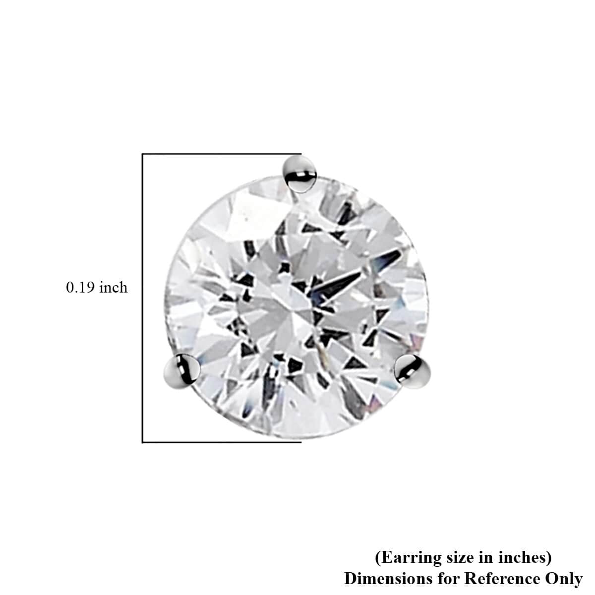 NY Closeout 14K White Gold G-H VS-SI Luxuriant Lab Grown Diamond Solitaire Stud Earrings 1.50 ctw image number 4