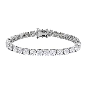 100 Facet Moissanite Bracelet in Platinum Over Sterling Silver, Tennis Bracelet, Silver Bracelet, Wedding Gifts (6.50 In) 13.65 ctw