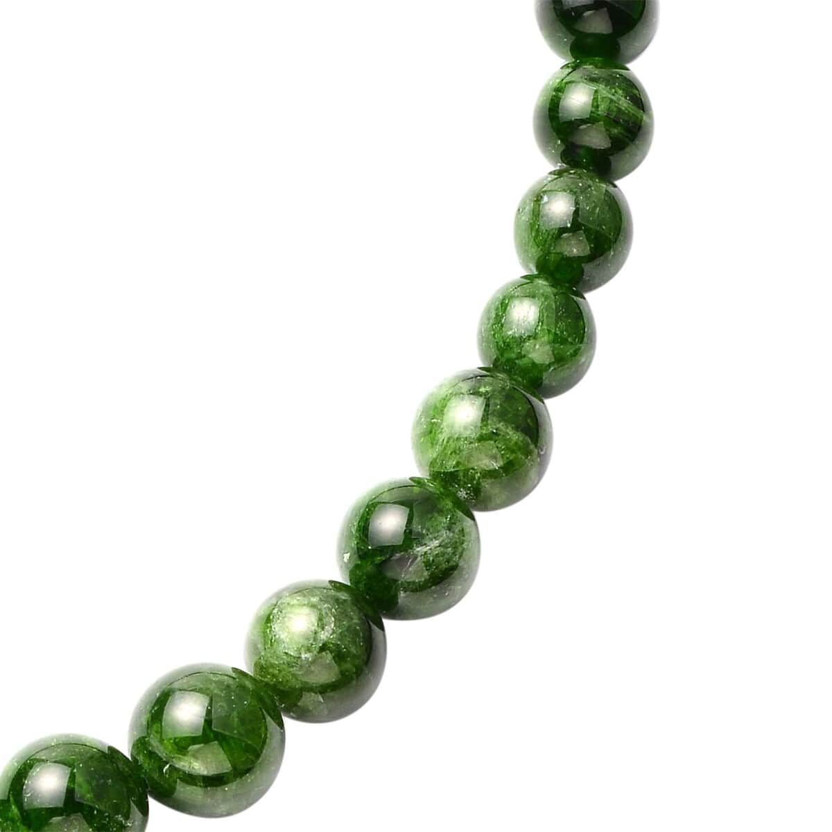 Luxoro 10K Yellow Gold Magnetic Clasp Premium Chrome Diopside Beaded Necklace 18 Inches 326.25 ctw image number 2