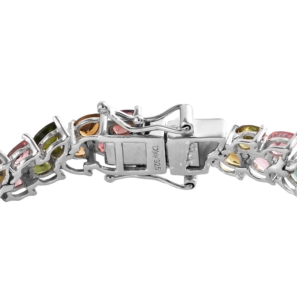 Multi-Tourmaline Linking Bracelet in Platinum Over Sterling Silver (6.50 In) 12 Grams 9.40 ctw image number 3