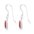 SANTA FE Style Coral Dangle Earrings in Sterling Silver image number 3